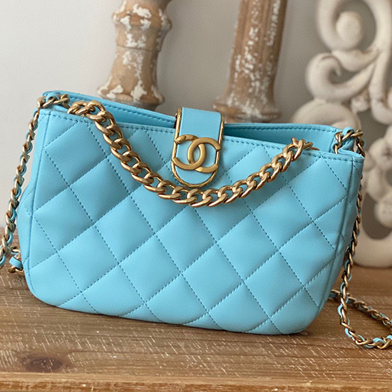 Borsa Hobo Chanel Blu As3476