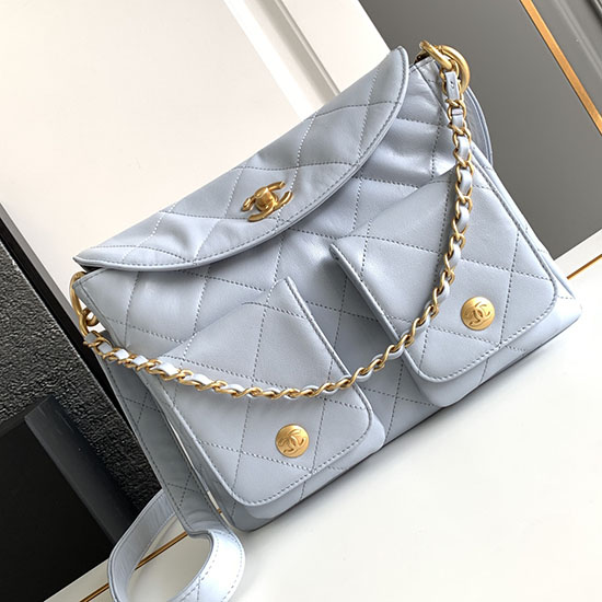 Borsa Hobo Chanel Blu As4743