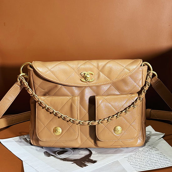 Borsa Hobo Chanel Marrone As4743