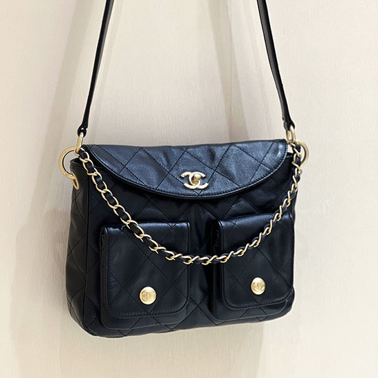 Borsa Hobo Chanel Nera As4743