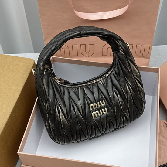 Borsa Hobo Miu Miu Wander Nera M5518