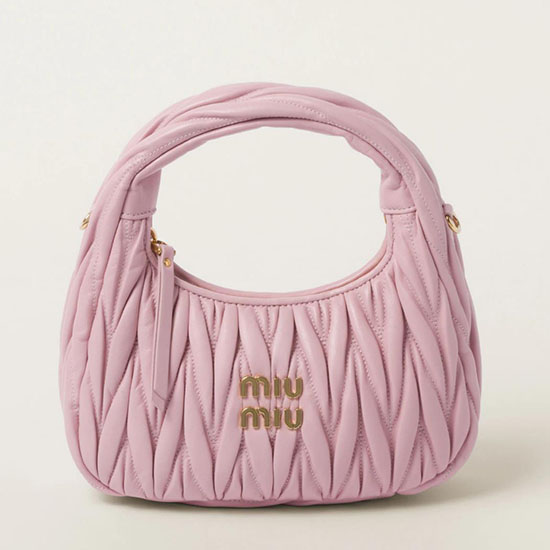 Borsa Hobo Miu Miu Wander Rosa Alabastro 5bc125