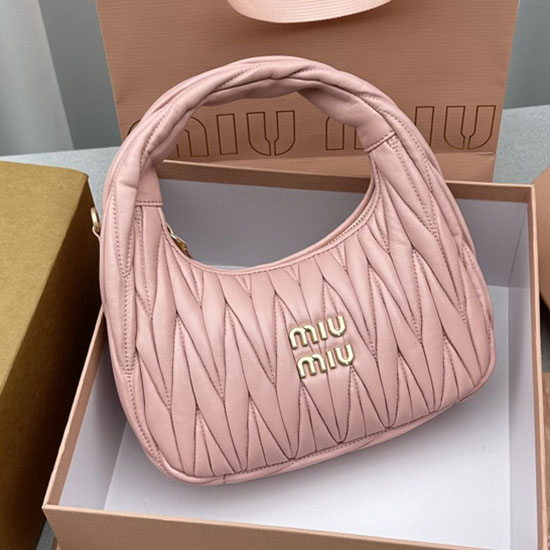 Borsa Hobo Miu Miu Wander Rosa M5518