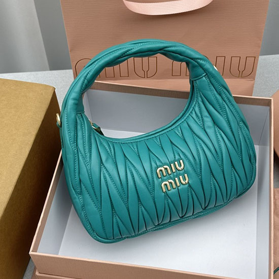 Borsa Hobo Miu Miu Wander Verde M5518