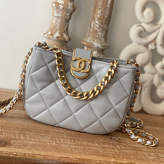 Borsa Hobo Piccola Chanel Grigia As3475