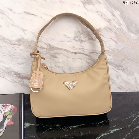 Borsa Hobo Prada In Nylon Beige 1ne515