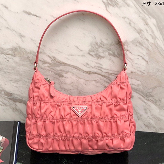 Borsa Hobo Prada In Nylon Rosa 1ne204