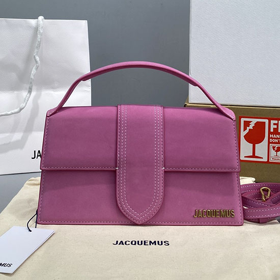 Borsa Jacquemus Le Bambino In Camoscio Rosa Jm2056