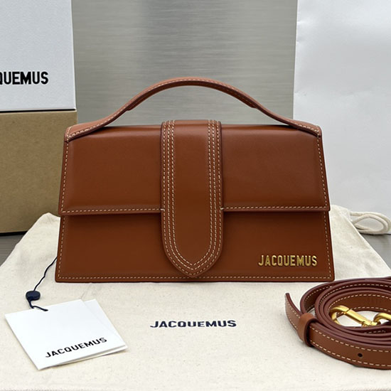 Borsa Jacquemus Le Bambino In Pelle Di Vitello Marrone Jm2056