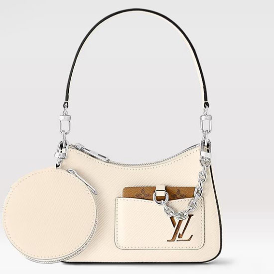 Borsa Louis Vuitton Epi Marellini In Pelle Crema M20998