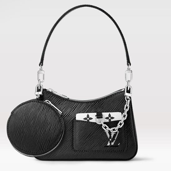 Borsa Louis Vuitton Epi Marellini In Pelle Nera M20998