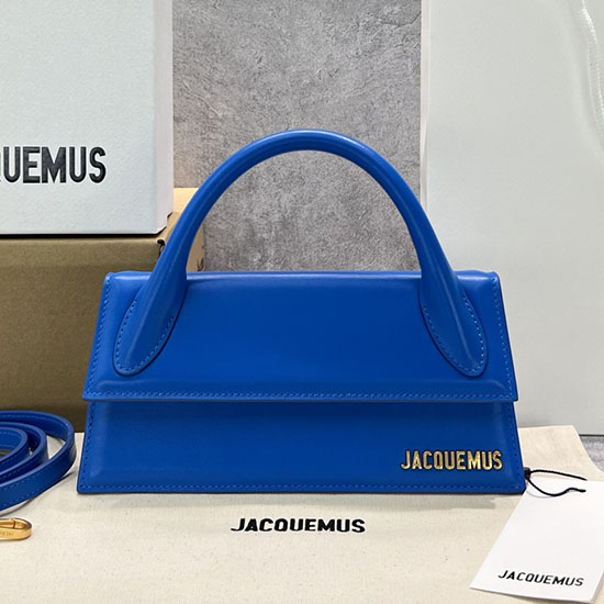 Borsa Lunga Le Chiquito In Pelle Di Vitello Jacquemus Blu J2053