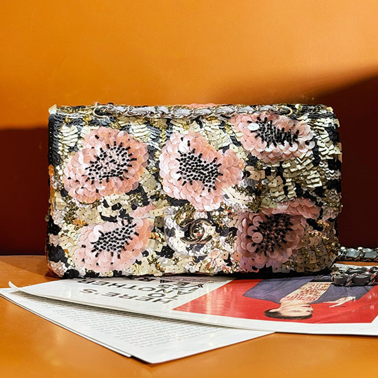 Borsa Media Con Patta Chanel Con Paillettes As1112