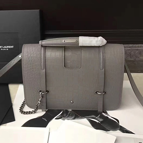 Borsa Messenger Charlotte Grande Saint Laurent Grigia 472657