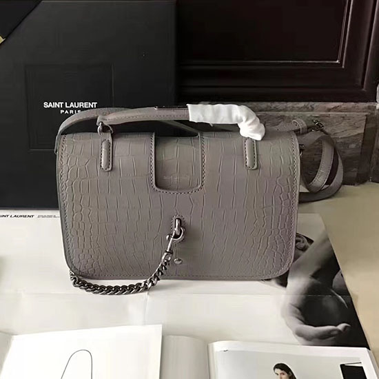 Borsa Messenger Charlotte Media Saint Laurent Grigia 466561