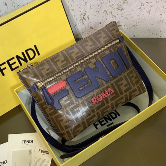 Borsa Messenger Fendi Marrone F86791