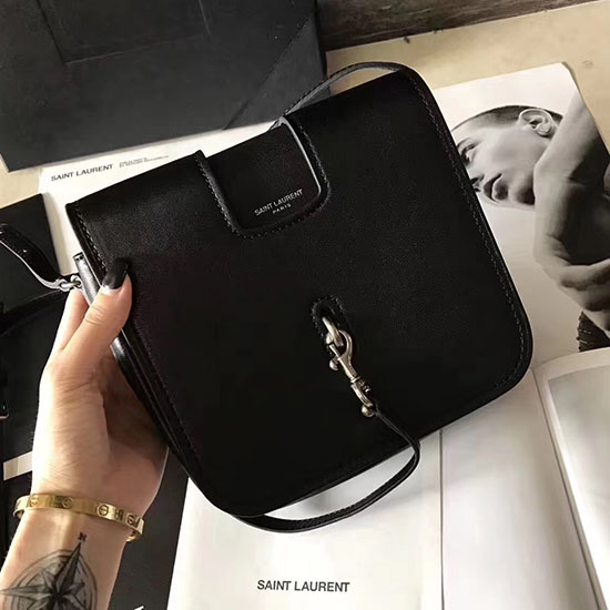 Borsa Messenger Saint Laurent Charlotte In Pelle Di Pecora Nera 466296