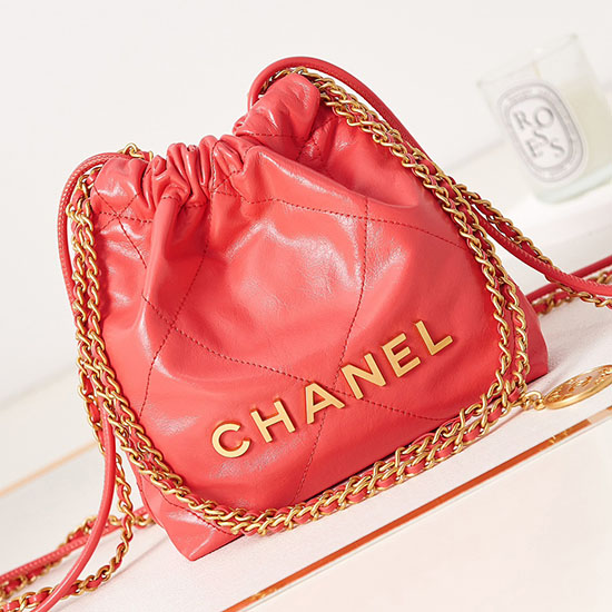 Borsa Mini Chanel 22 Rosa As3980