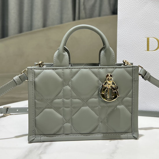 Borsa Mini Dior Book Tote Grigio Pietra S5573