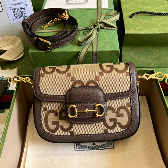 Borsa Mini Gucci Horsebit 1955 Jumbo Gg 658574