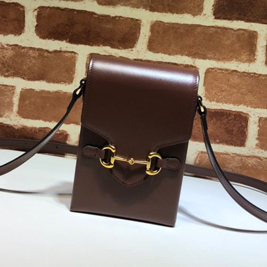 Borsa Mini Gucci Horsebit 1955 Marrone 625615