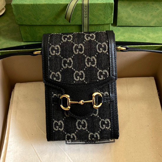 Borsa Mini Gucci Horsebit 1955 Nera 625615