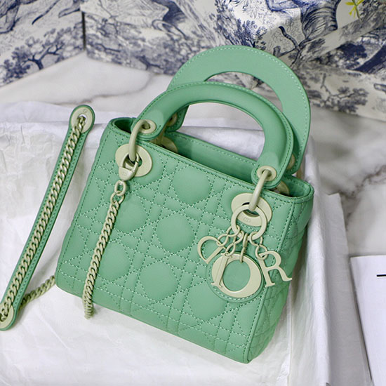 Borsa Mini Lady Dior Ultra Opaca Verde D91702