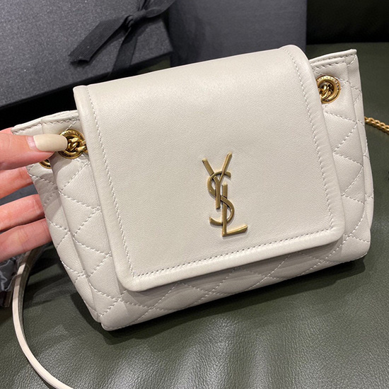 Borsa Mini Saint Laurent Nolita Bianca 672738