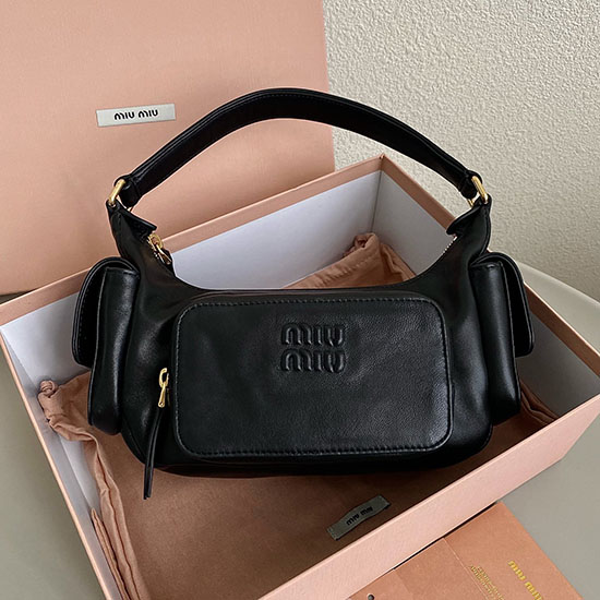 Borsa Miu Miu Con Tasca In Nappa Nera 5bc146