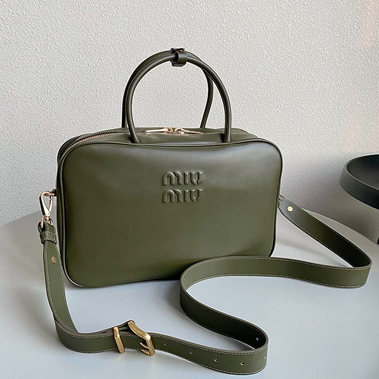 Borsa Miu Miu In Pelle Con Tracolla Verde 5bb117