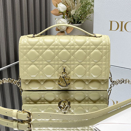 Borsa My Dior Con Manico Superiore Gialla Dm0810