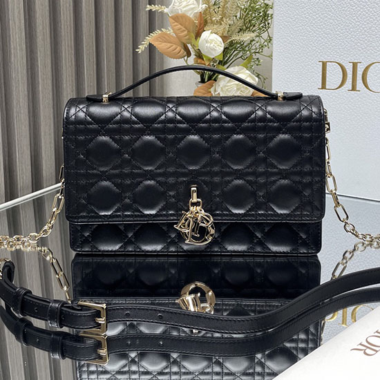 Borsa My Dior Con Manico Superiore Nera Dm0810