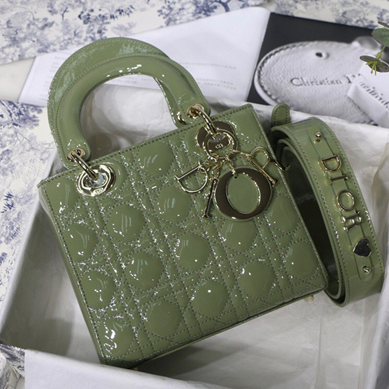 Borsa My Lady Dior In Vernice Verde M8001