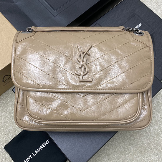 Borsa Niki Media Saint Laurent Beige 633158