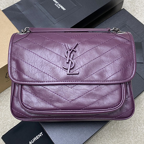 Borsa Niki Media Saint Laurent Viola 633158