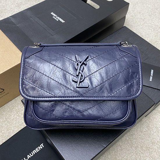 Borsa Niki Piccola Saint Laurent Blu 498892