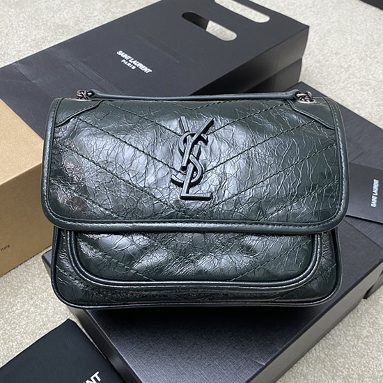 Borsa Niki Piccola Saint Laurent Verde Scuro 498892