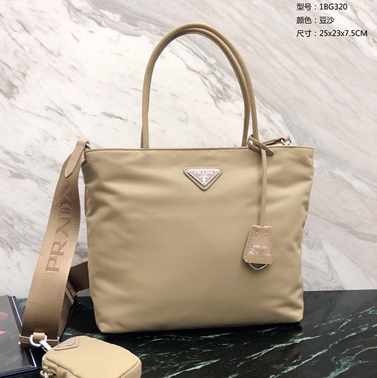 Borsa Prada In Nylon Beige 1bg320