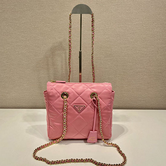 Borsa Prada In Nylon Trapuntato Rosa 1bg468