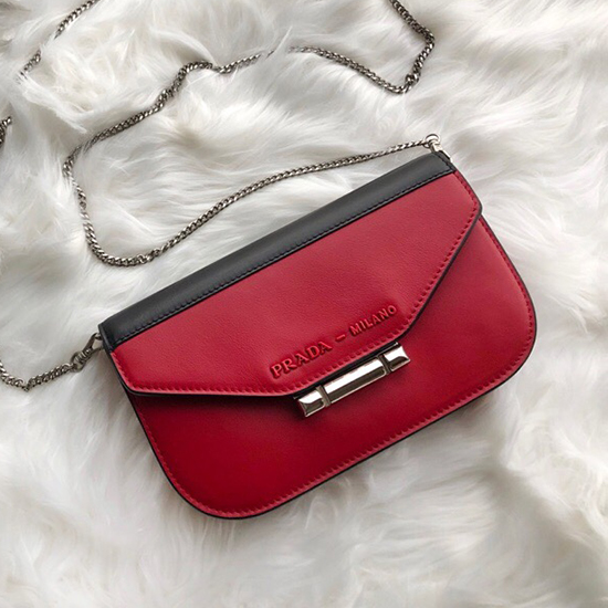 Borsa Prada Sybille Mini In Pelle Rossa 1dh011