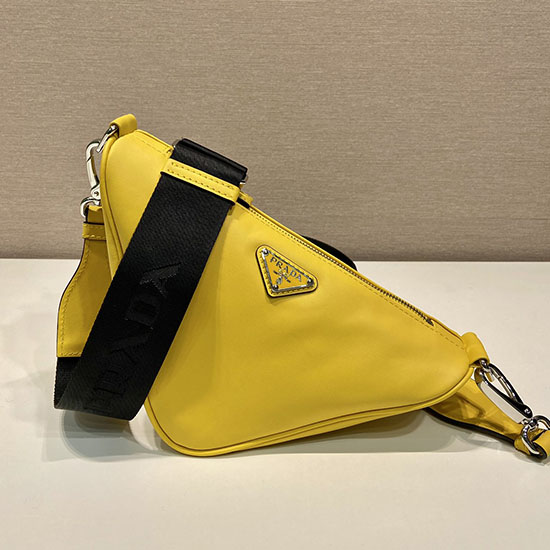 Borsa Prada Triangolo In Pelle Gialla 2vh155