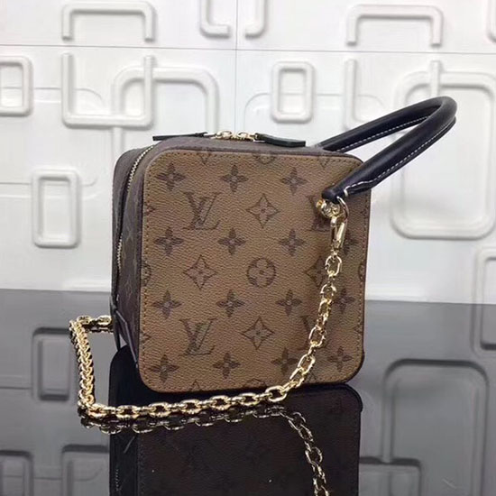 Borsa Quadrata Louis Vuitton In Tela Con Monogramma Rovesciato M43589