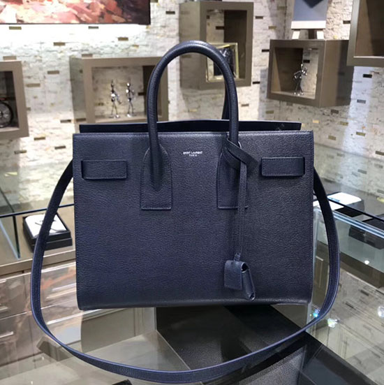 Borsa Saint Laurent Sac De Jour Souple In Pelle Di Capra Blu 378299