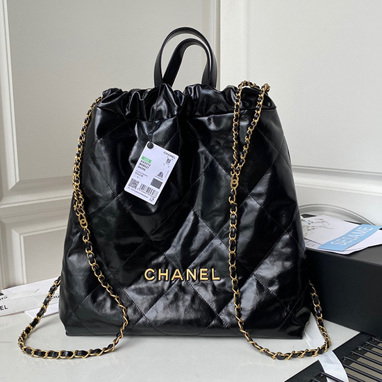 Borsa Shopping Chanel In Pelle Di Vitello Nera As3133