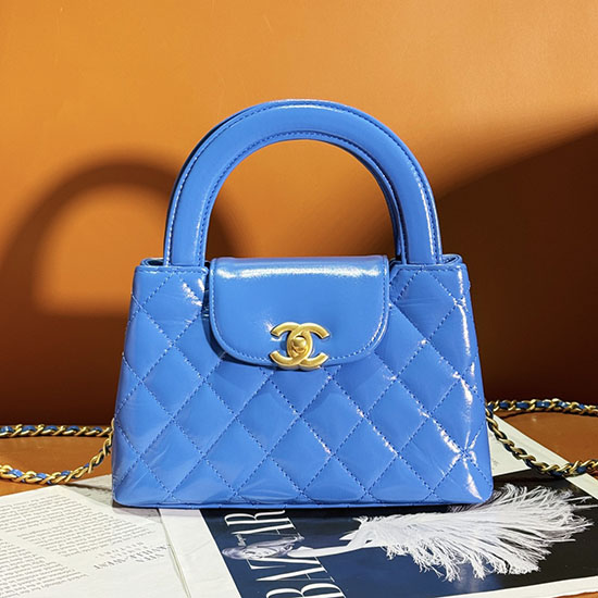 Borsa Shopping Chanel Mini Kelly Blu As4416