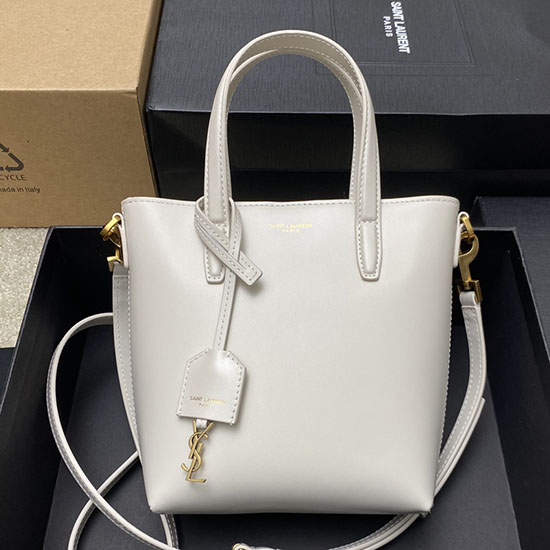 Borsa Shopping Mini Giocattolo Saint Laurent Bianca 773995