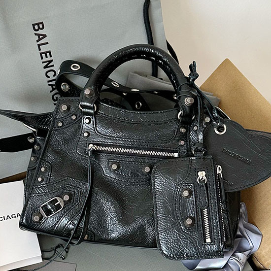 Borsa Tote Balenciaga Neo Classic City Xs In Pelle Nera B700940