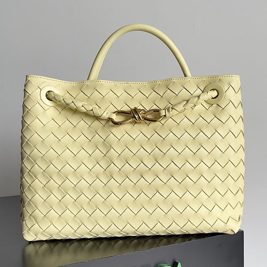 Borsa Tote Bottega Veneta Media Andiamo Gialla B743572