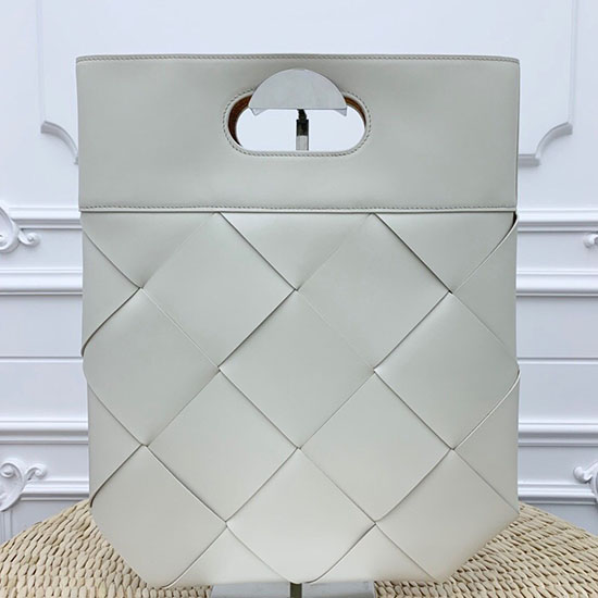 Borsa Tote Bottega Veneta Piccola In Vitello Francese Bianco 574153