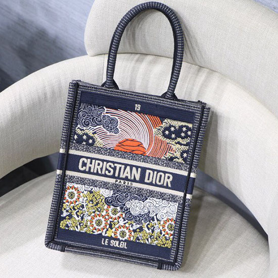 Borsa Tote Con Libro In Tela Ricamata Dior D11121